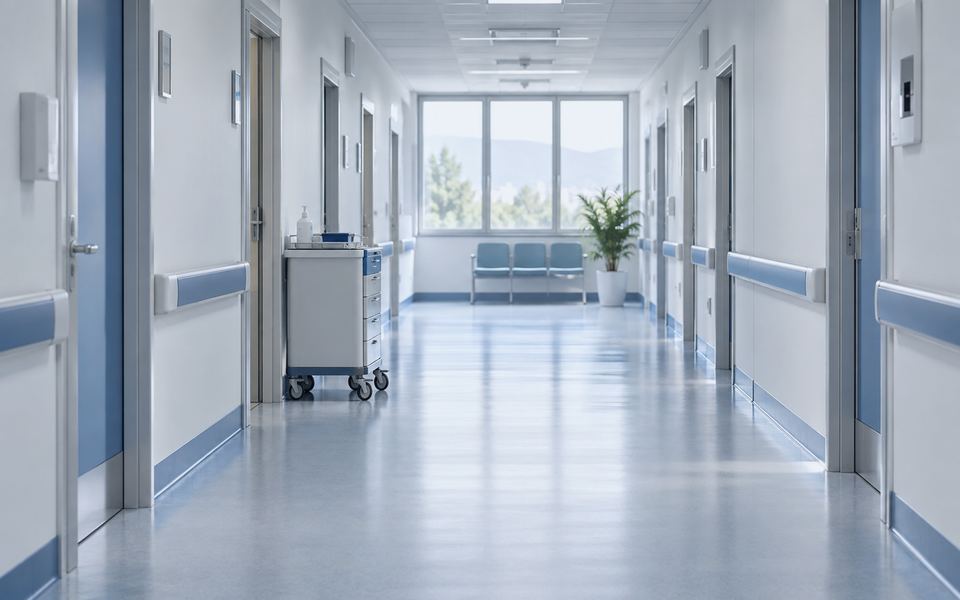 Corridoio di un ospedale pubblico